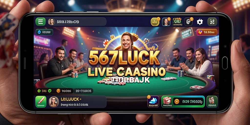 Screenshot gameplay 567LUCK menampilkan dealer langsung dan permainan seru.