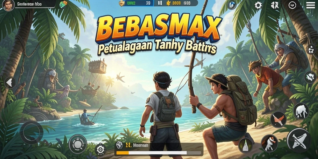 Tangkapan layar gameplay BEBASMAX menampilkan aksi petualangan yang seru.
