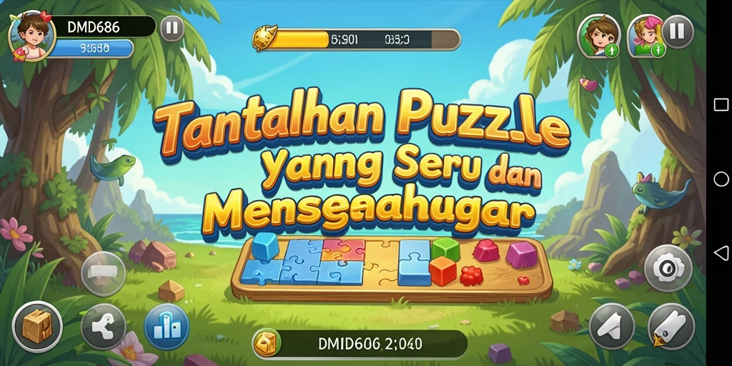 Tampilan seru gameplay DMD686 dengan tantangan Puzzle yang menarik.