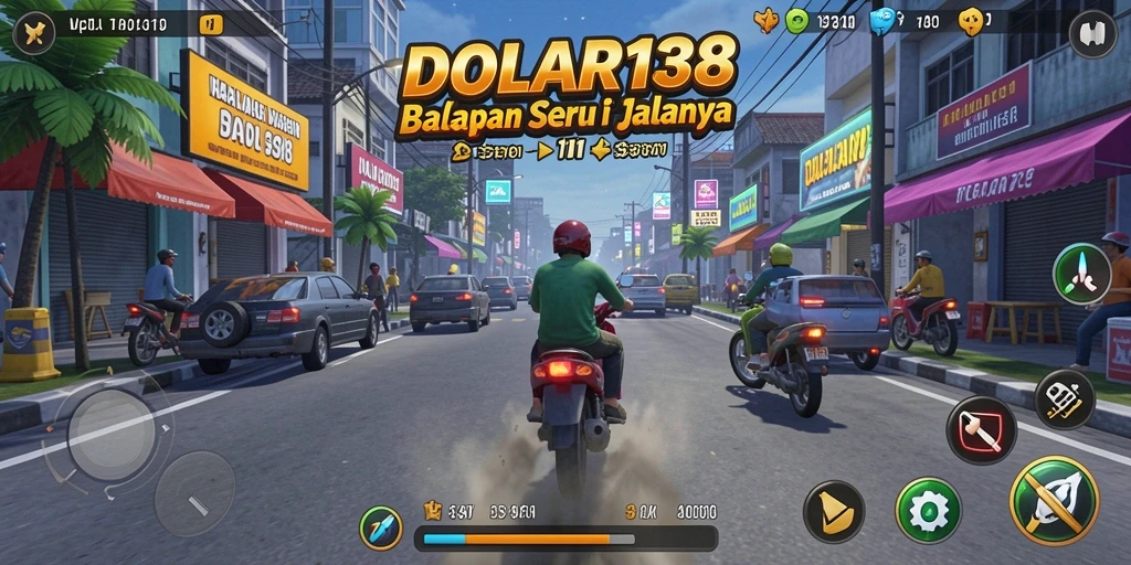 Tangkapan layar dari DOLAR138 yang menunjukkan aksi balapan yang mendebarkan.