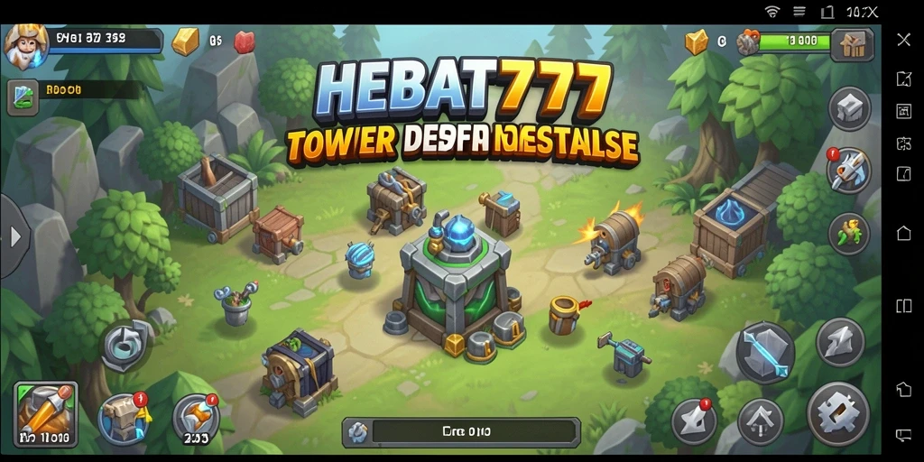 Tampilan screenshot HEBAT777 menampilkan strategi seru dalam permainan Tower Defense.