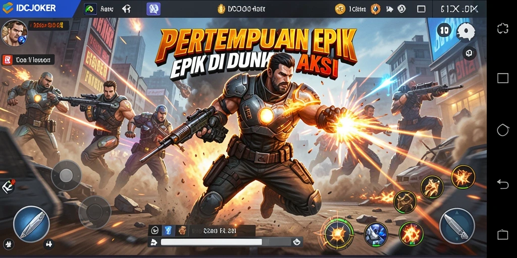 Screenshot utama menampilkan aksi seru dalam permainan IDCJOKER.