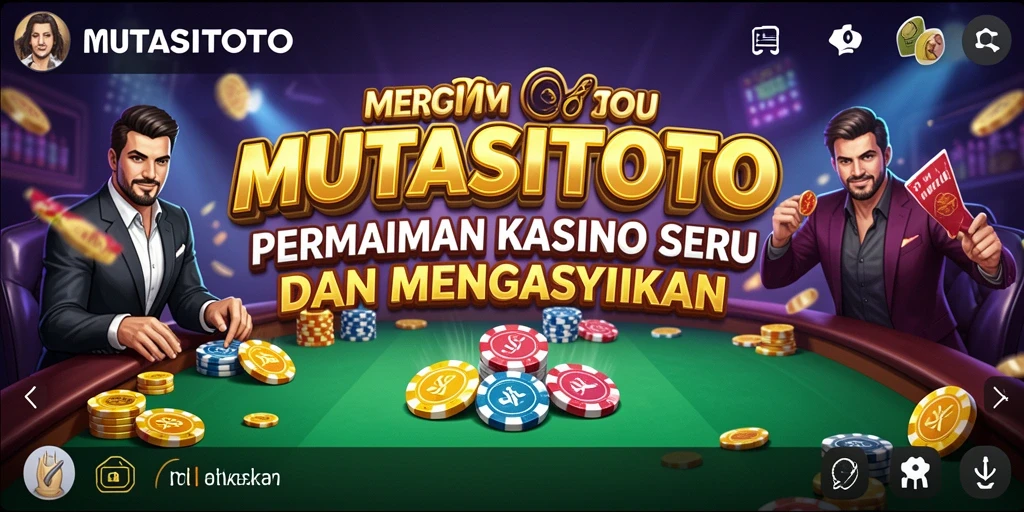 Screenshot game MUTASITOTO menampilkan gameplay Kasino yang dinamis.