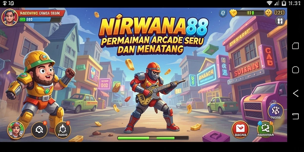 Tampilan gameplay seru NIRWANA88 dengan grafis menarik.