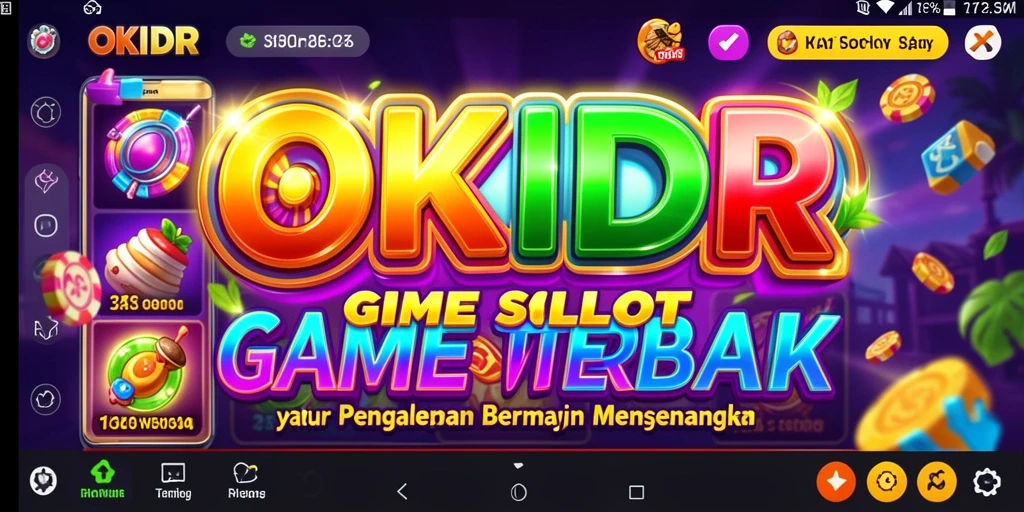 Screenshot gameplay OKIDR menampilkan gulungan dengan tema slot yang menarik.
