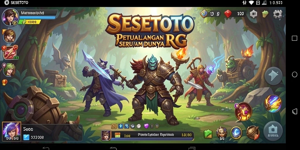 Tampilan gameplay menawan dalam dunia RPG SESETOTO.