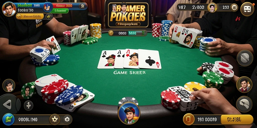 Pengalaman bermain poker yang mendebarkan di V87.