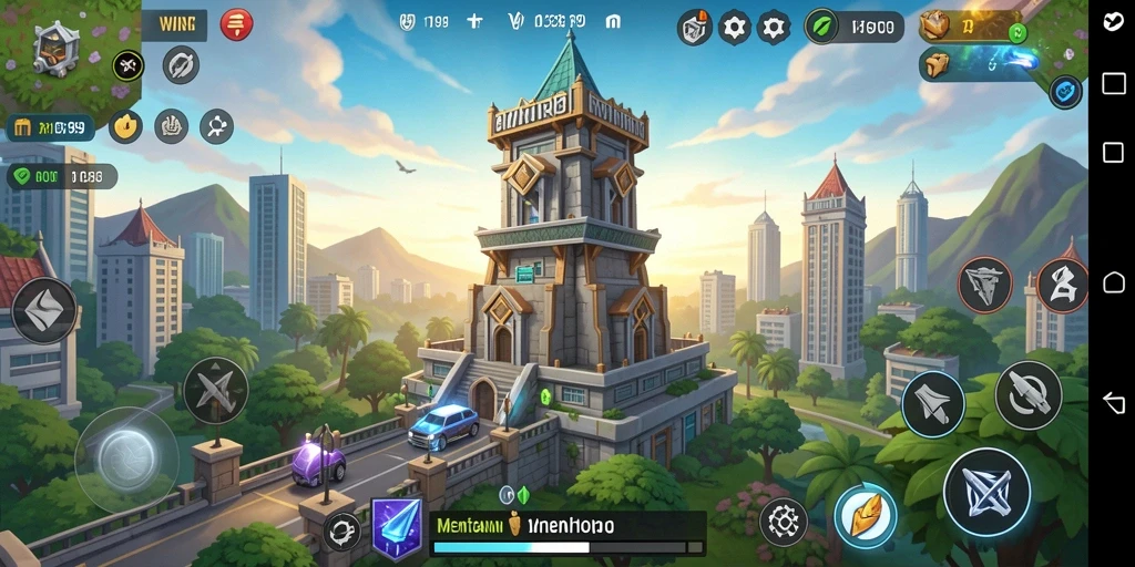 Menampilkan gameplay seru Tower Defense di WIN199.
