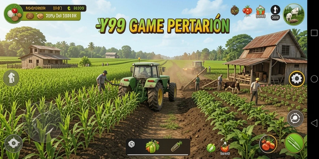 Screenshot Y89 menampilkan gameplay seru dalam bertani.
